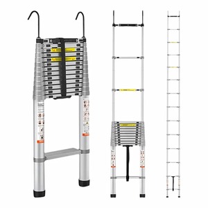 Curtable אלומיניום מוט מתיחה סולם en131 retracable סולם מתקפל סולמות קיפול 2m - 6 מ'