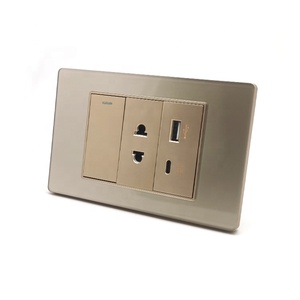 スイッチとソケットEUソケットとスイッチ黒ロシアソケットUSB付き - Product Image 2
