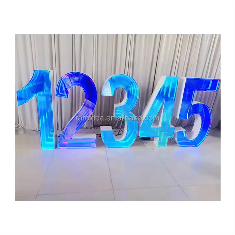 Venta caliente 4ft Light Up Marquee Numbers 3D Led Letras gigantes Love Baby para evento de cumpleaños