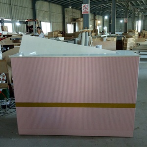佛山伟大工厂现代设计办公室粉色柜台桌商业接待处零售商店 - Product Image 1