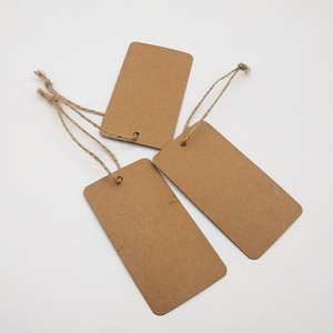 Wholesale Cheap Design Custom Shape Kraft Paper Blank <strong>Hang</strong> <strong>Tags</strong> Garment <strong>Tags</strong> Clothing <strong>Hang</strong> <strong>Tags</strong> Blank <strong>With</strong> Cotton <strong>String</strong> Printed - Product Image 3