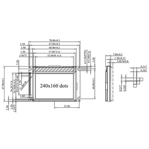 Venta de fábrica Módulo de pantalla LCD gráfica de 2,7 pulgadas 240x160 con interfaz paralela UC1611s para instrumento de control industrial