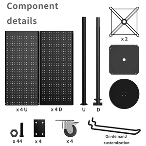 Peg board 4-seitiges drehbares Boden display Drehbarer Schmuck organisator ständer, Einzelhandel display für Zubehör - Product Image 6