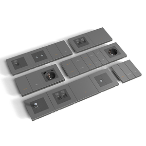Nero grigio automazione edificio interruttore di controllo KNX intelligente interruttore in metallo sistema intelligente per Smart Home Hotel all'ingrosso