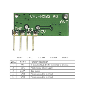 RXB3 433MHz Inalámbrico RF ASK 2CH Módulo de recepción Control remoto Superheterodino RX Módulo de recepción Personalización - Product Image 4