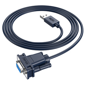 สายแปลง USB เป็น DB9ตัวเมียสายพอร์ตอนุกรม9ขาเป็นตัวผู้-ตัวเมีย RS-232 1.2เมตร - Product Image 1