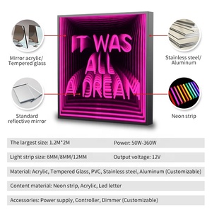Cosun Led กระจกหัวใจนีออนนี้เป็นที่ที่เกิดขึ้นป้ายนีออนกับกระจกสนับสนุน - Product Image 5