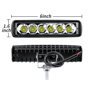DXZ ไฟตัดหมอกขับรถ18วัตต์,ไฟ LED รถออฟโร้ด12V LED อเนกประสงค์คานทำงาน4WD บาร์สปอร์ตไลท์โคมไฟฟลัดไลท์ - Product Image 3