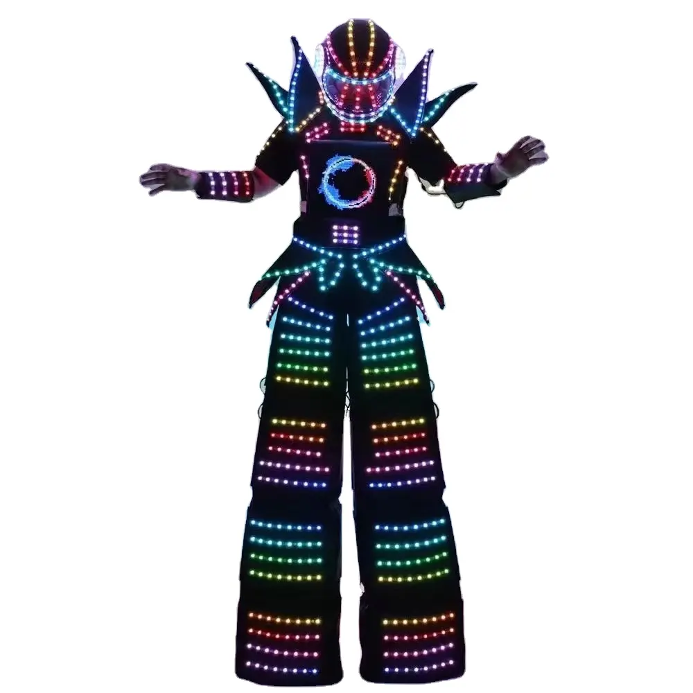 Paños artificiales, disfraz de luz Led, ropa de Robot de peso ligero, Robot iluminado, Cosplay, trajes de Robot Led, disfraz de Carnaval