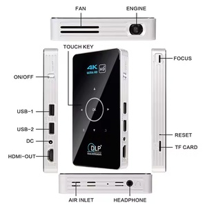 Paihao C6 Mini proyector con batería de 5000 mAh Android 9,0 2GB 32GB Panel táctil Soporte 4K Video Mini Beamer 3D Proyectores 8K - Product Image 6