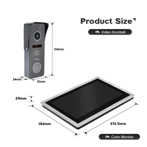 TCP/IP, nueva Villa, uso impermeable, 1080p, 10,1 pulgadas, sistema de Control de acceso de seguridad para el hogar, videoportero con cable, timbre de Audio - Product Image 4