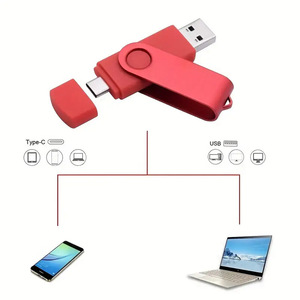 Настраиваемый лазерный поворотный зажим Type-C Универсальный USB мобильный телефон и компьютер Usb Stick 16 ГБ 32 ГБ 64 ГБ металлический Usb флешка - Product Image 3