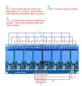 FYX 8ウェイ5V 12Vリレーモジュール8チャンネルリレーモジュールオプトカプラーリレー出力在庫あり - Product Image 5