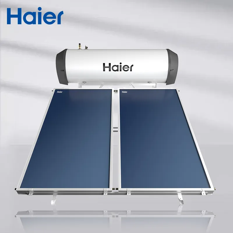 Haier, venta al por mayor, precio bajo, China, calefacción solar, 180l, 300l, panel de placa plana, calentador de agua solar para el hogar