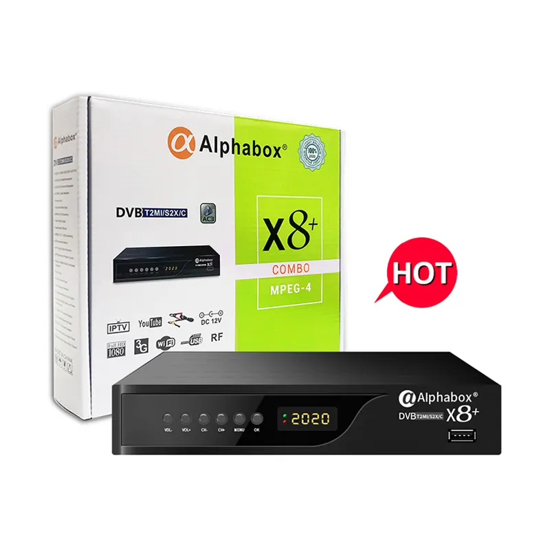 Alphabo X8 + спутниковый ТВ приемник Combo T2 + S2 Dvb-t2 Mpeg4 спутниковый декодер высокой четкости