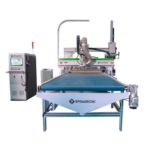 Spower CNC Woodworking Machine with <strong>Auto</strong> <strong>Loading</strong> <strong>and</strong> <strong>Unloading</strong> <strong>System</strong> for Mass Production