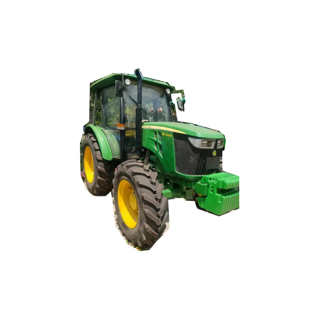 Satılık kullanılan çiftlik tekerleği traktör J Deere 5E-1004 100HP tarım traktör