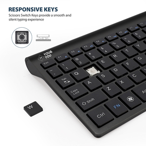 Super Slim 2.4G Full <strong>Size</strong> Wireless <strong>Computer</strong> <strong>Keyboard</strong> with the USB Receiver - Product Image 3