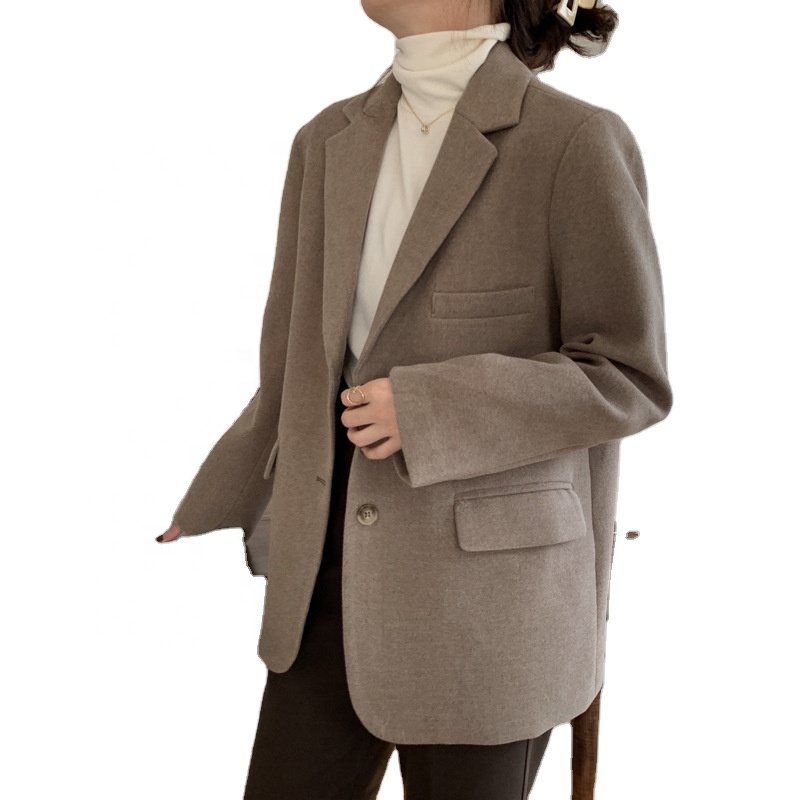 abrigo informal liso Chaqueta corta plisada de cuero PU para mujer abrigo informal liso Chaqueta corta plisada de cuero PU para mujer