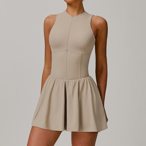 Mới Thể Thao Váy Thiết Lập Giảm Béo Tốc Độ Khô Lông Quần Vợt Ăn Mặc Vẻ Đẹp Trở Lại Tập Thể Dục Một Mảnh Quần Vợt Váy - Product Image 1