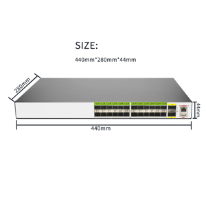 L324ポート10gSfpマネージドイーサネットスイッチ2ポート40g100gアップリンクスタッカブルホットスワップ電源ネットワークスイッチ - Product Image 2