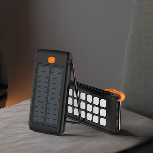 10000mAh Portable Solar Power Bank LED Display Wireless Waterproof ABS Material Type-C Micro USB QC <strong>Output</strong> Mobile <strong>Devices</strong> New