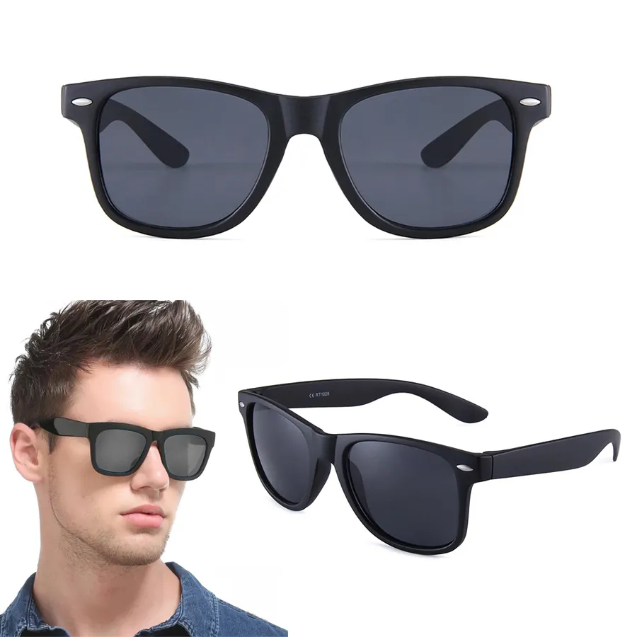 Lunettes de soleil unisexe polarisées UV400, prix d'usine bon marché, lunettes de soleil personnalisées durables pour l'extérieur avec Logo imprimé