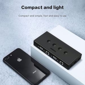 UGREEN VGA 4进1出KVM交换机4端口USB KVM开关盒支持1920*1440 @ 60hz电脑电视监视器