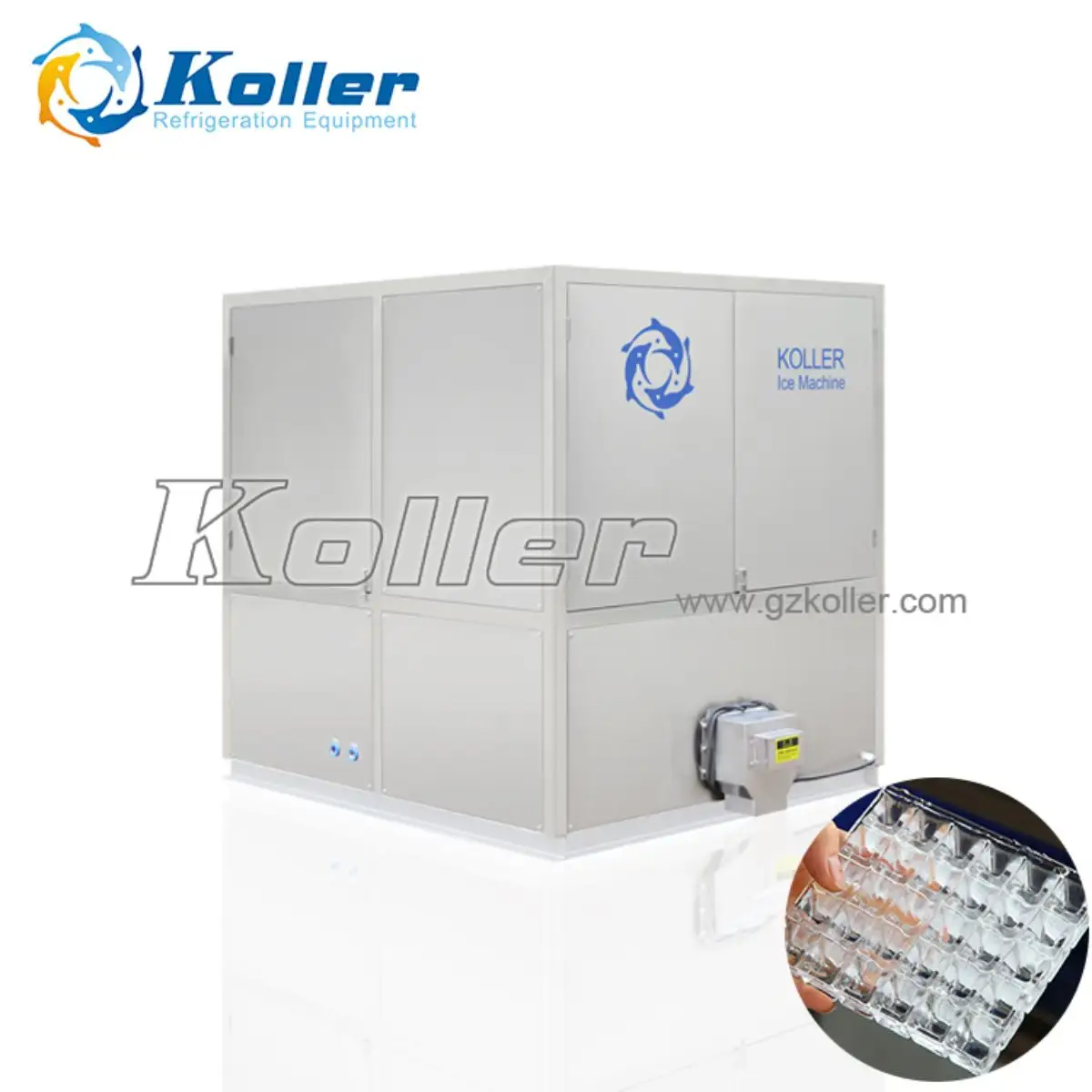 Koller Scale Industries MAquinas de Hielo en Cubos con Nueva TecnologIa Refrigerante R507/449 para Supermercado