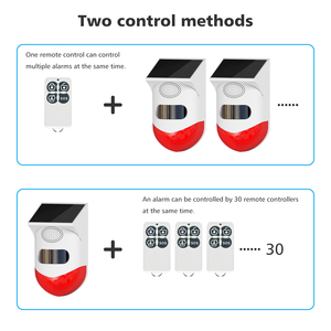 <strong>2in1</strong> WiFi Tuya Smart <strong>Remote</strong> Control Outdoor Charging Security Sound Alarm Detector Sensor Farm Garden Solar Infrared Siren - Product Image 4