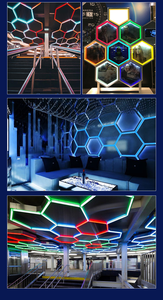 Fernbedienung Großhandel Benutzer definierte Sicherheit Fernbedienung Sechseck Beleuchtung RGB LED Arbeits scheinwerfer 12V