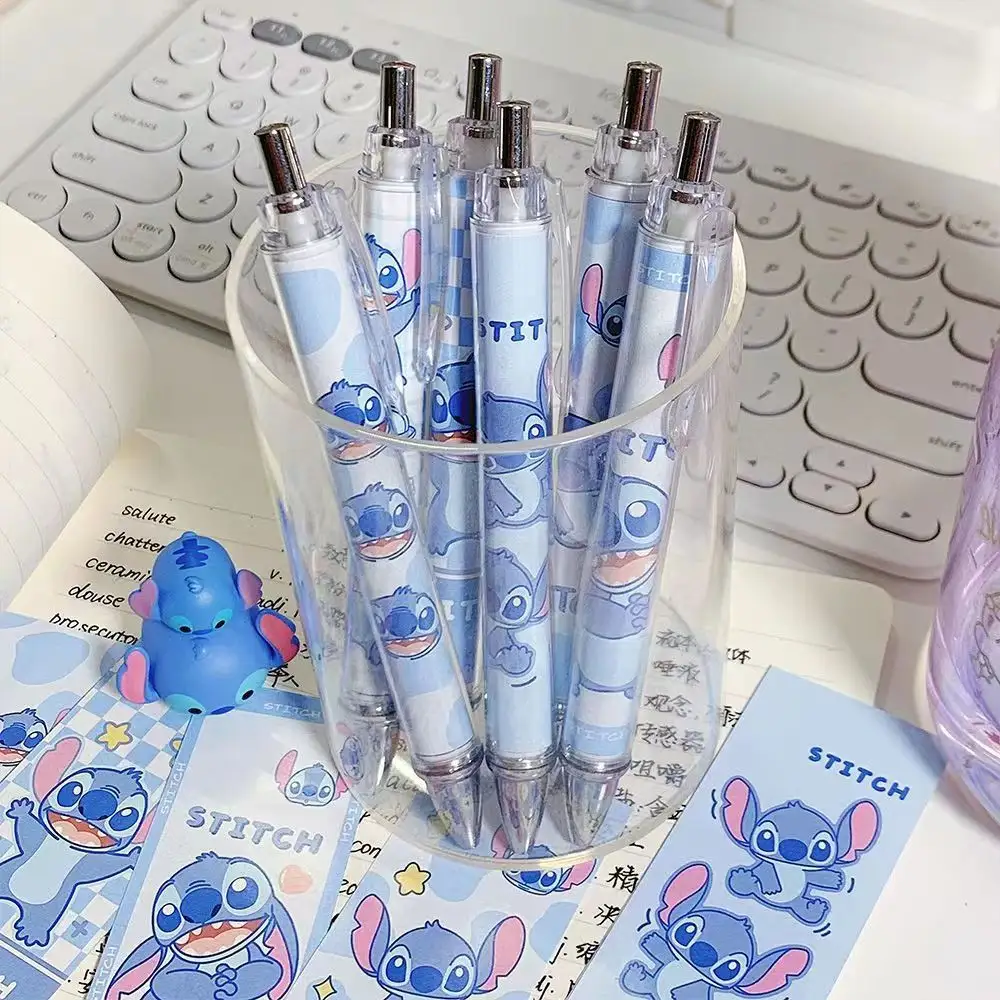 Nieuwe Stitch Leuke Roterende 0.5Mm Zwart Cartoon Student Kinderen Balpen