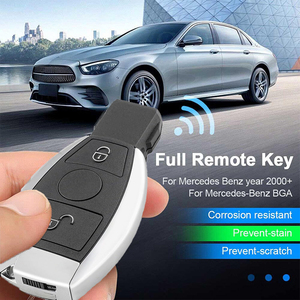 กุญแจรีโมทอัจฉริยะพับเก็บได้สำหรับ Mercedes Benz 2ปุ่มกุญแจรถด้วยชิป BGA IYZDC07ตัดใบมีด CCID