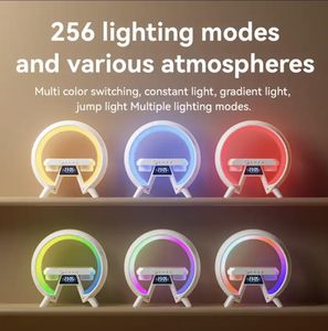 Novo Luxo 5 in1 Grande G6 Múltiplo Usando Dispositivo Smart Sleep Light 15W Rápido G Forma Despertador Sem Fio Bluetooth Speaker