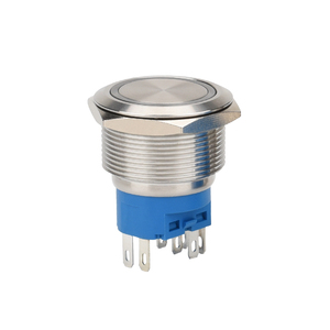 WS2812 RGB beleuchtet 1 NO1NC Elektronischer Ring 24V 25mm LED beleuchteter Metall-Druckknopf schalter unterstützt Arduino 3A 250V IP65 - Product Image 1