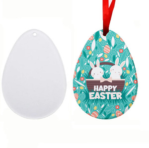 HTPmart Sublimation Acrylic <strong>Easter</strong> <strong>Egg</strong> &amp; Rabbit Ornament with Red Rope Blank Customizable DIY Acrylic Bunny <strong>Egg</strong> <strong>Easter</strong> Ornament