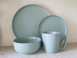 厂家批发16件陶瓷餐具哑光彩釉餐具套装高品质现代餐盘套装 - Product Image 6