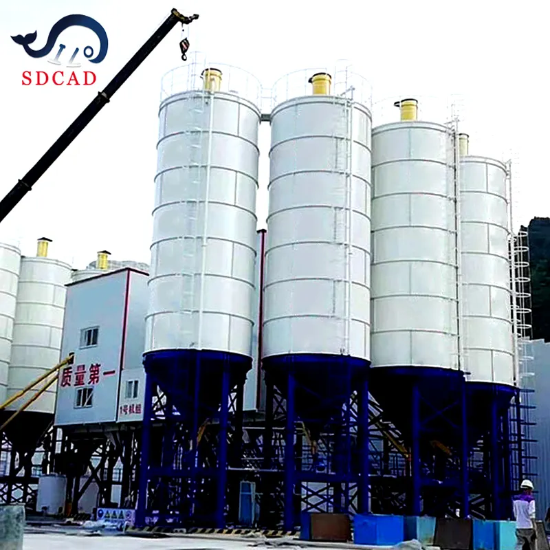 Marque SDCAD Personnalisation spéciale 100 tonnes 150 tonnes taille silo à ciment prix 200 tonnes silo à ciment à vendre