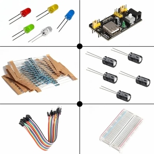 200 pezzi componenti elettronici di base kit di avviamento resistore cicalino condensatore LED con scatola di immagazzinaggio in plastica Geekcreit per Arduinos - Product Image 4