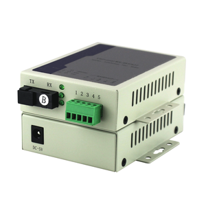 带RJ45端口的RS485至光纤收发器双向串行数据介质转换器支持以太网串行通信 - Product Image 2