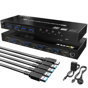 USB 3.0共享器KVM切换器集线器4进1出集线器共享转换器4端口4k 60hz高清MI KVM交换机 - Product Image 1
