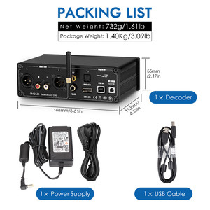 デュアル9038Q2MデコーダーCSR8675BT5.0レシーバーXMOSUSB DAC S/PDIF同軸TOSLINKオプティカルIISデジタル-アナログコンバーター - Product Image 6