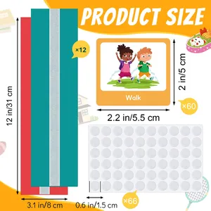 儿童忙书非语言交际视觉辅助日程表规划教育纸袋时间图 - Product Image 5