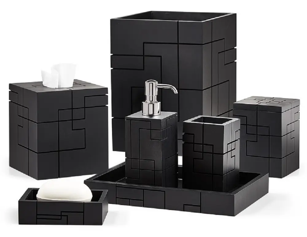 Set di accessori per il bagno in stile linea nera di nuovo Design per Hotel