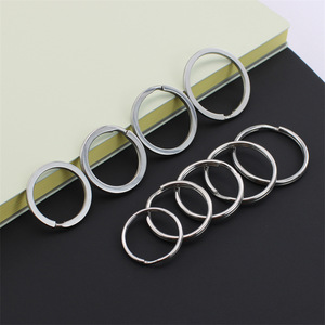 304 Stainless Steel Keyring Spring Metal Round Flat <strong>Key</strong> <strong>Ring</strong> - Product Image 6