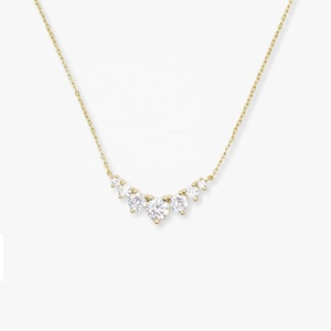 LOZRUNVE 925 ayar gümüş yüksek kalite Dainty elmas eğrisi kolye kolye kadın aksesuarları - Product Image 1