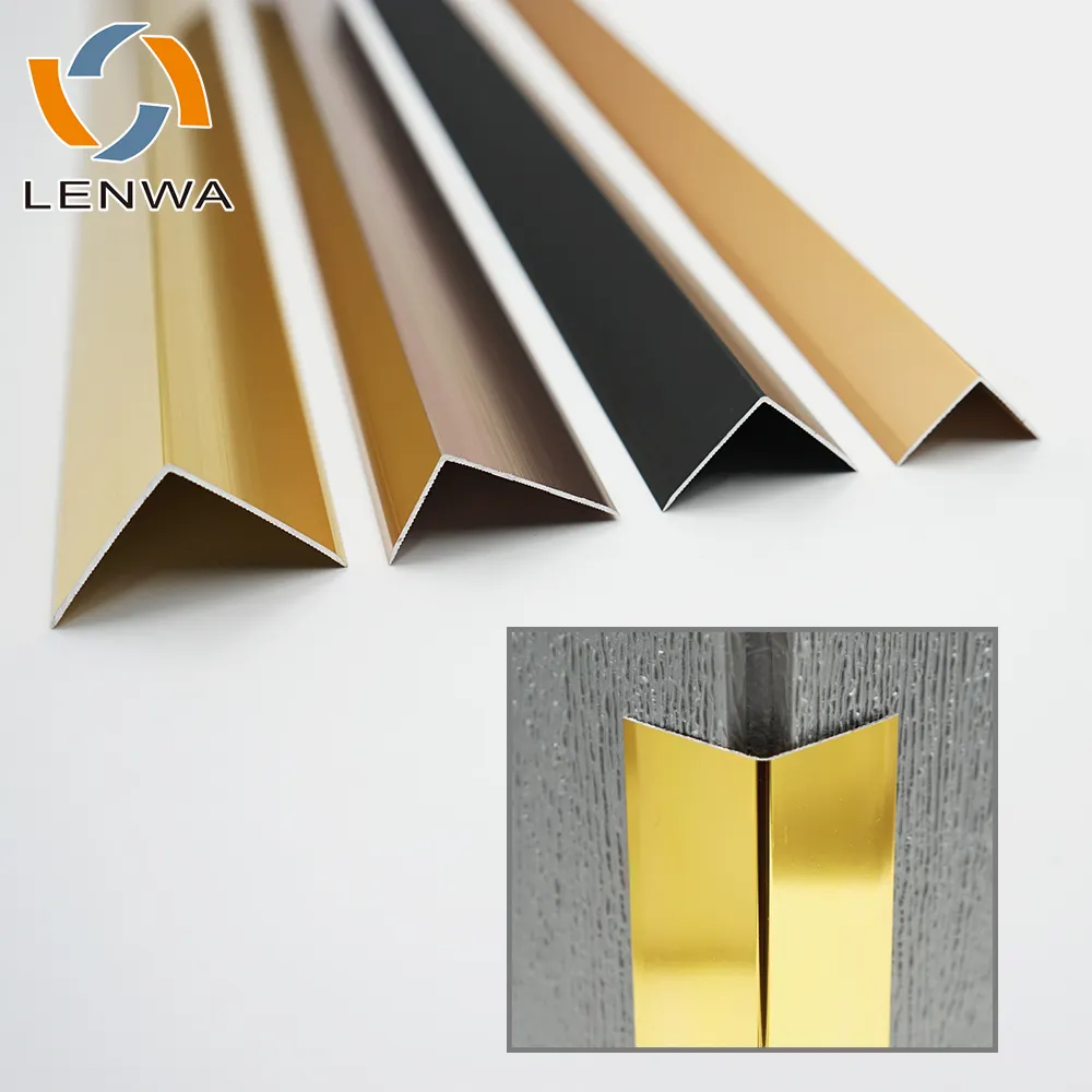 LENWA Factory Low MOQ pronto per la spedizione in alluminio L per bordi angolari a parete
