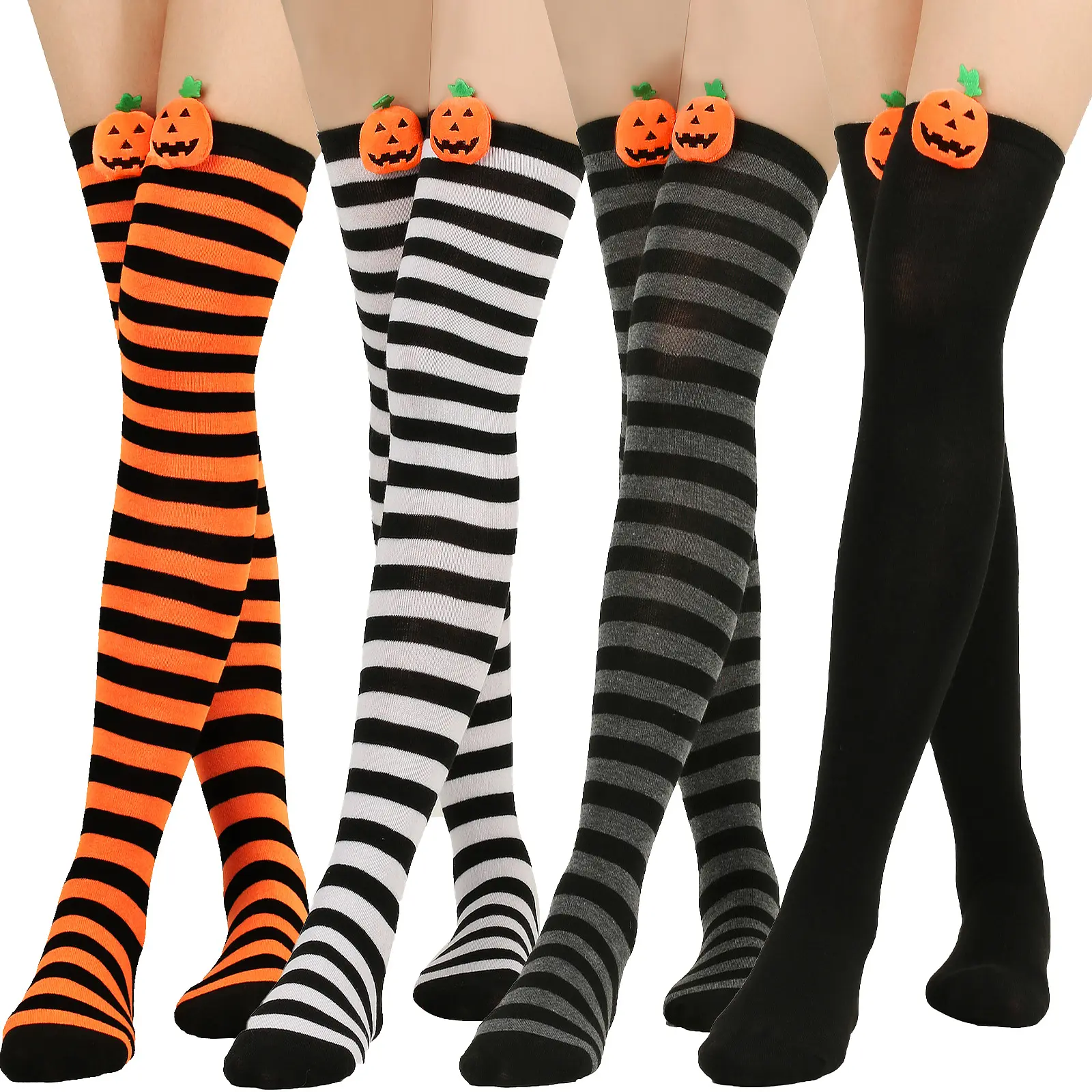 Nuovi calzini di Halloween cartoon devil sopra i calzini al ginocchio femminile calze a righe festival europeo e americano COSPLAY