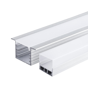 Yüksek kalite U şekli siyah Alu 6063 ekstrüzyon konut kanal dağınık kapak için şerit lamba bar yüzey Led profil alüminyum - Product Image 1