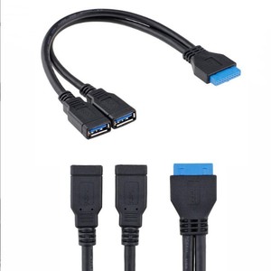 Cable de datos usb 3,0 a 2AF hembra, placa principal de 20 pines a doble usb 3,0, cable de extensión de 0,2 m